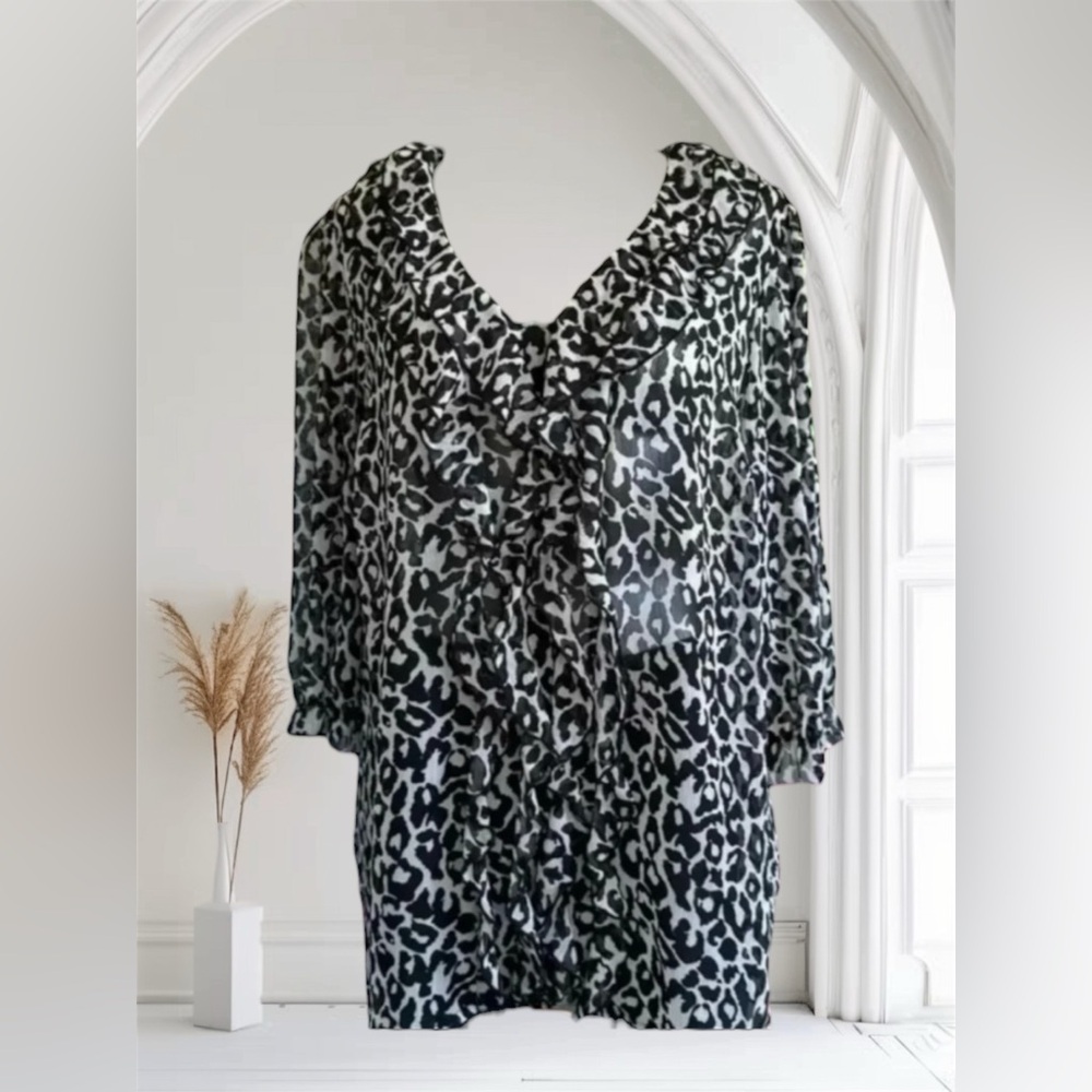 ✅Plus Size Pullover Ruffles Blouse - Picture 2 of 13